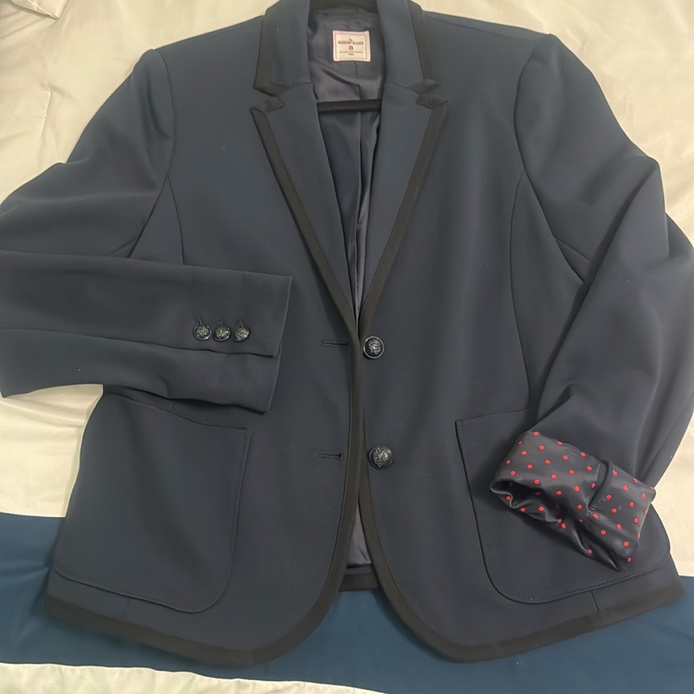 GAP Navy & Blk Academy two button blazer Sz 8